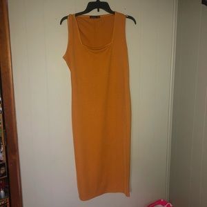 Yellow boohoo dress